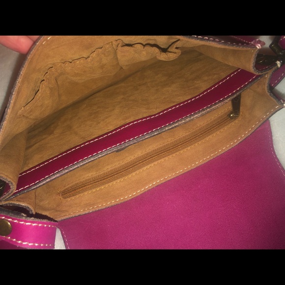 EUC genuine leather Patricia Nash saddlebag - Picture 4 of 5